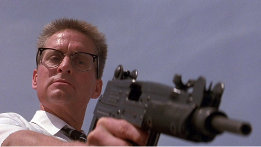 A picture of Michael Douglas from the 1993 film Falling Down
